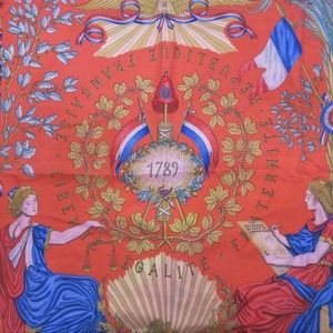 HERMES Scarf LIBERTE EGALITE FRATERNITE REPUBLIQUE